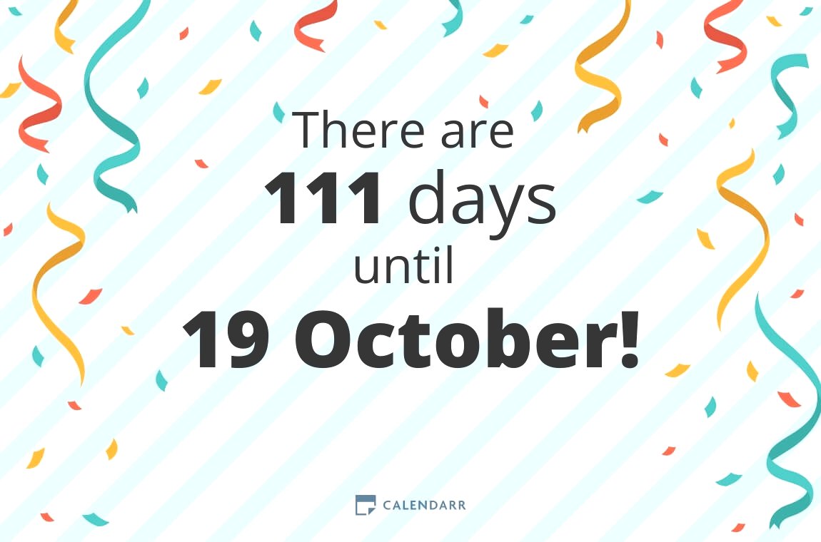 How many days until 19 October - Calendarr