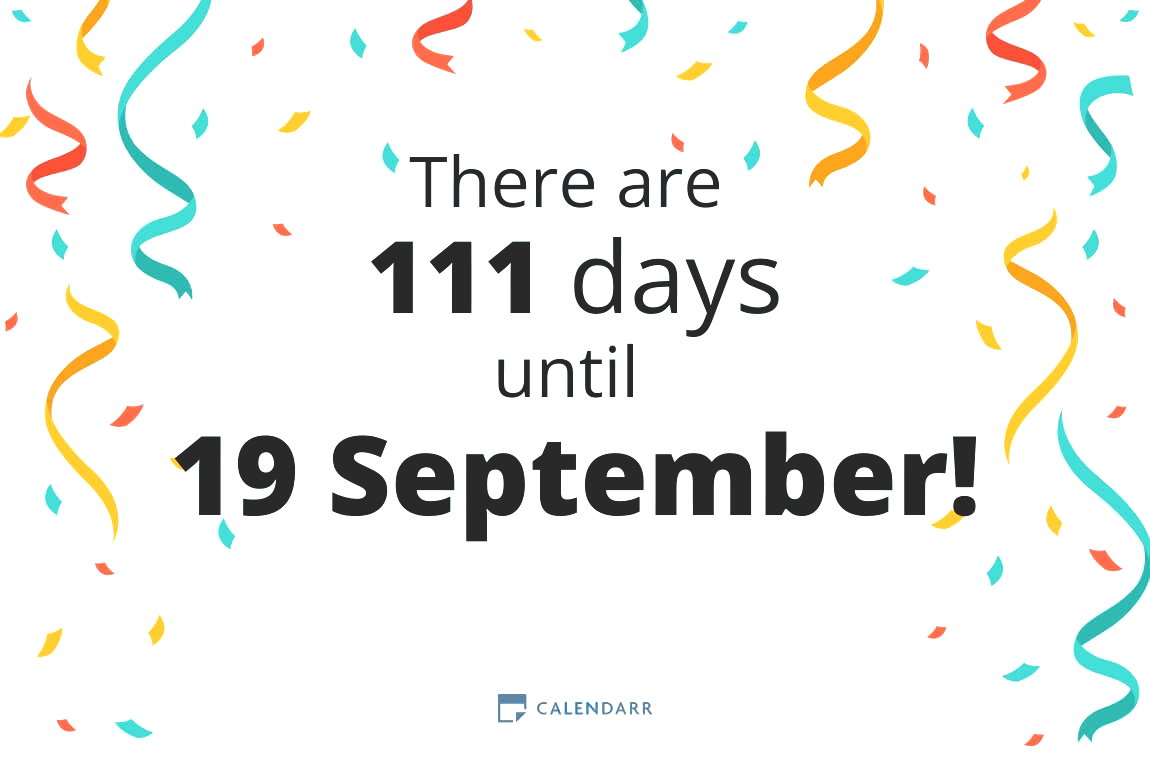 How many days until 19 September - Calendarr