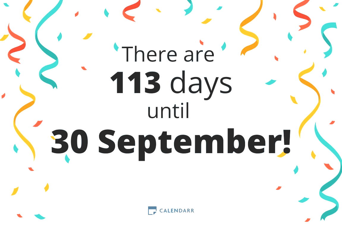 How many days until 30 September - Calendarr