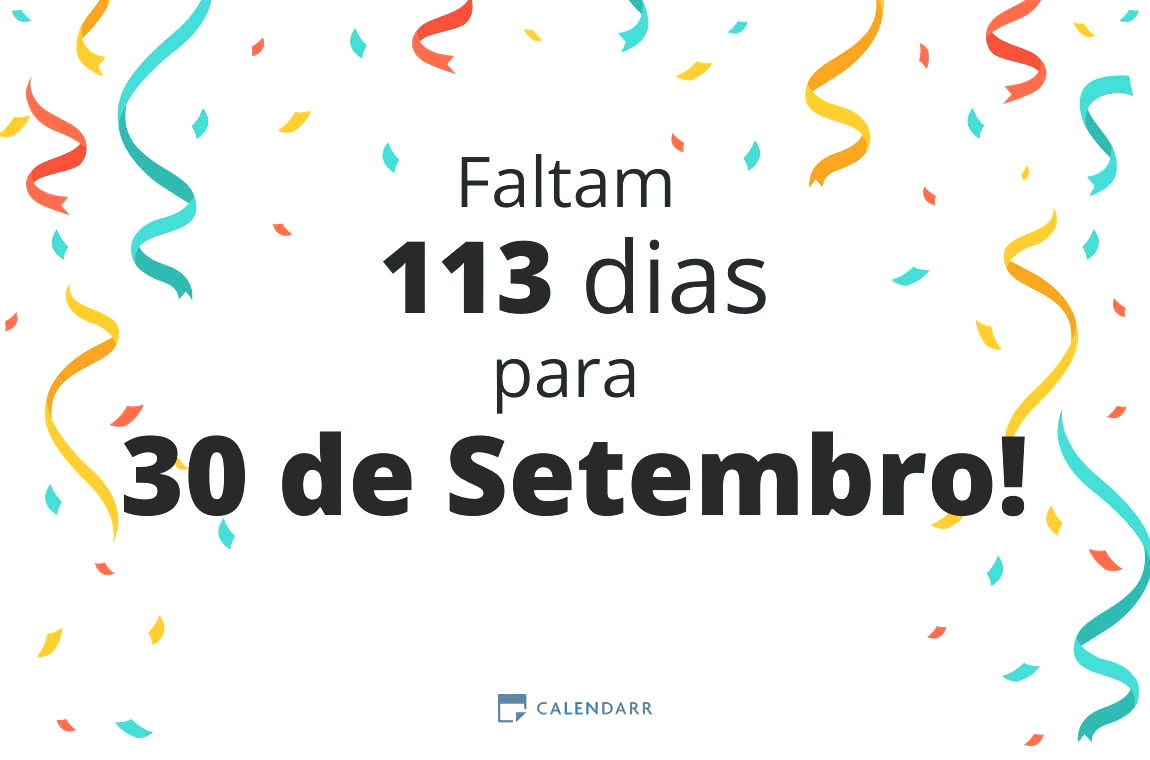 Descubra quantos dias faltam para 30 de Setembro - Calendarr