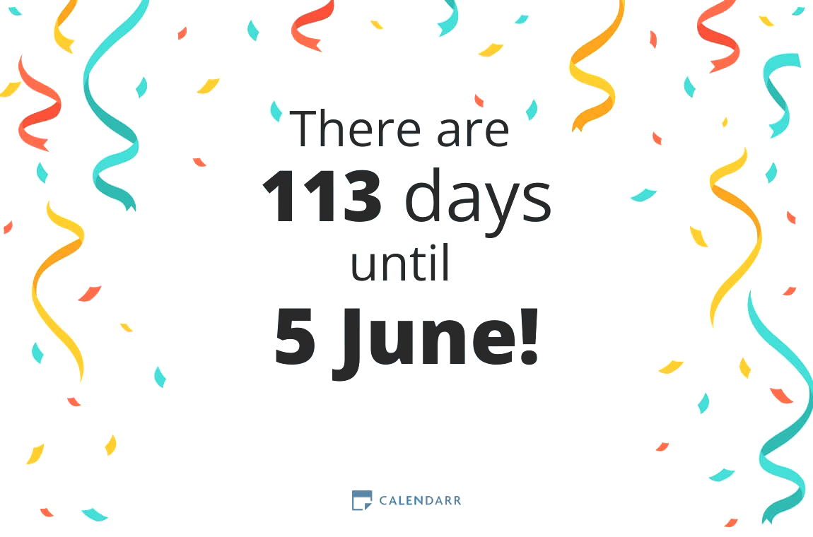 How many days until 5 June - Calendarr