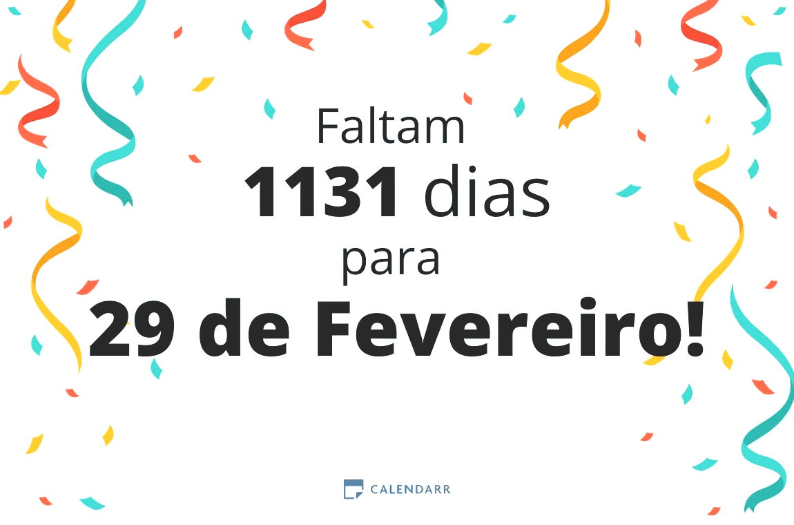 Descubra quantos dias faltam para 29 de Fevereiro - Calendarr