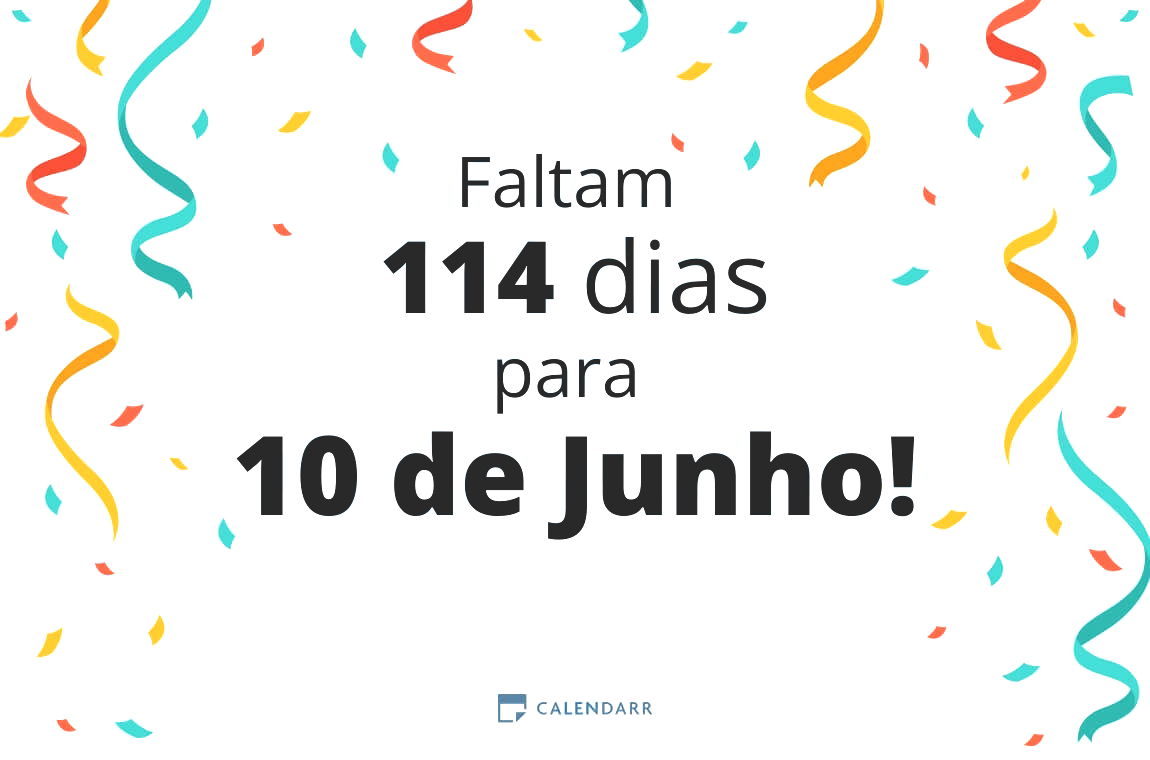 Descubra quantos dias faltam para 10 de Junho - Calendarr