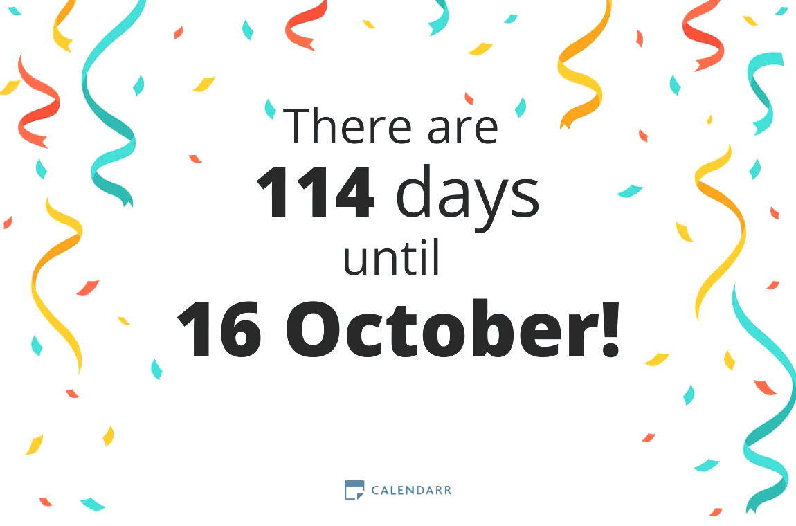 How many days until 16 October - Calendarr