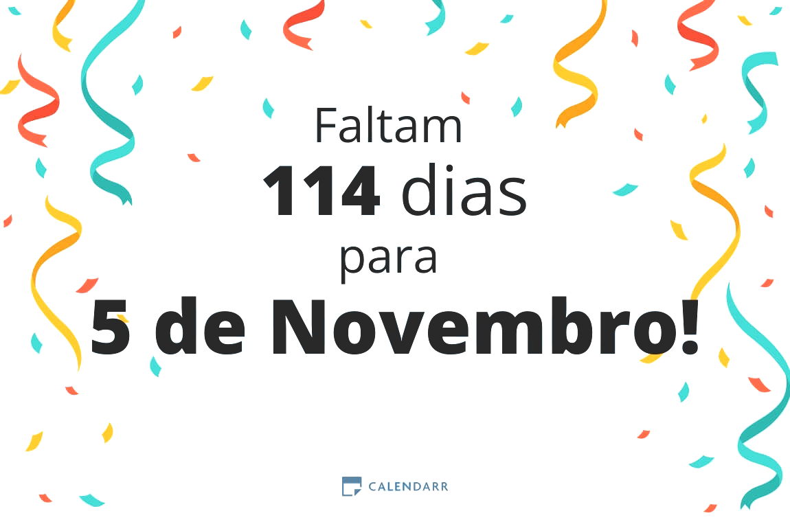 Descubra quantos dias faltam para 5 de Novembro Calendarr Descubra quantos dias faltam para 5 de Novembro Calendarr