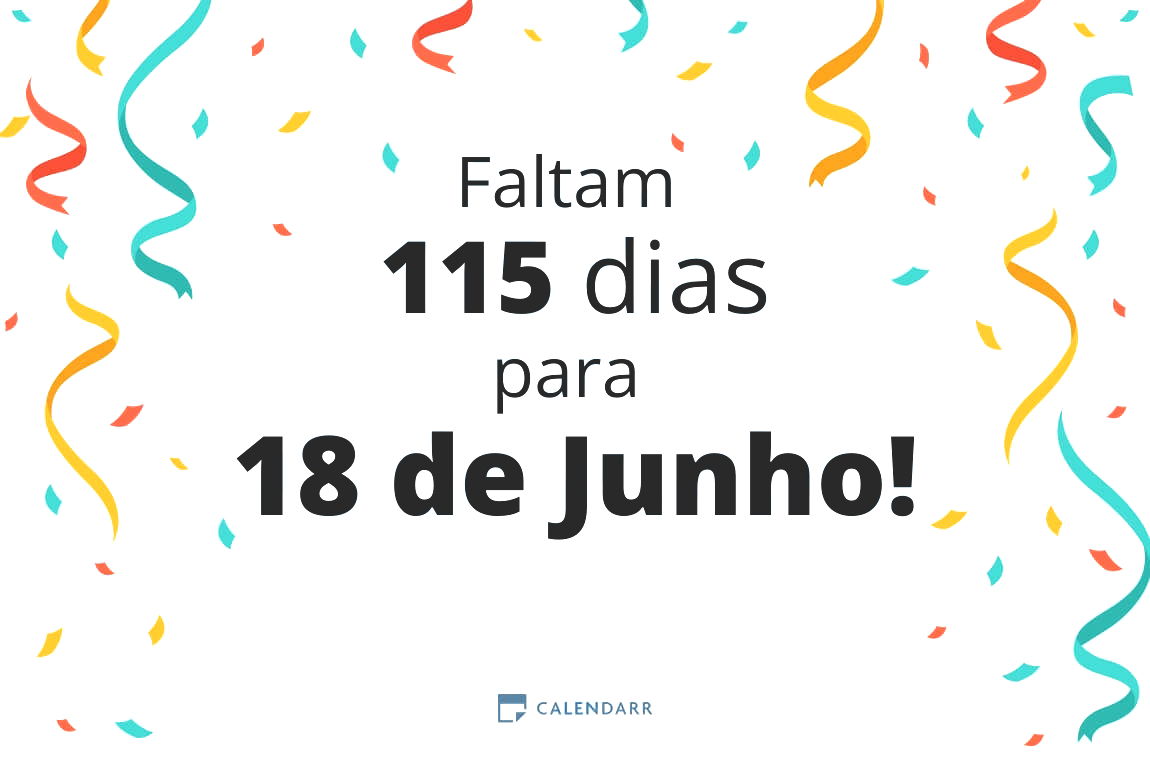 Descobre quantos dias faltam para 18 de Junho - Calendarr