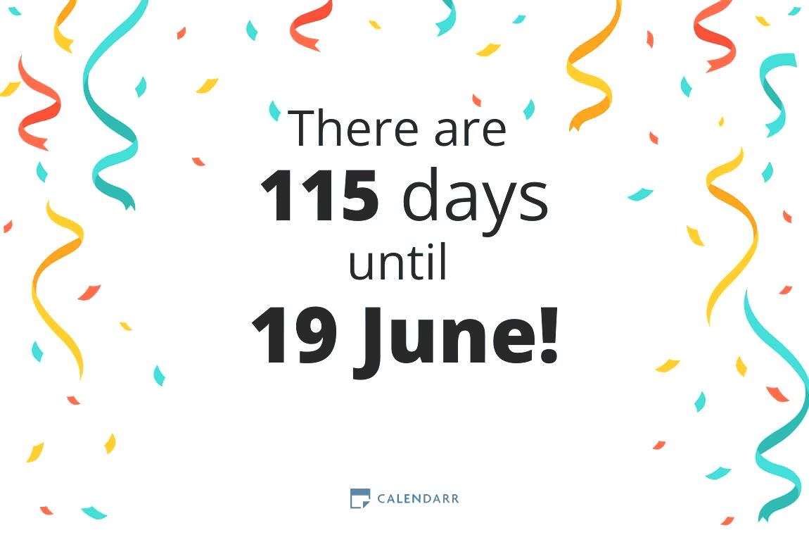 How many days until 19 June - Calendarr