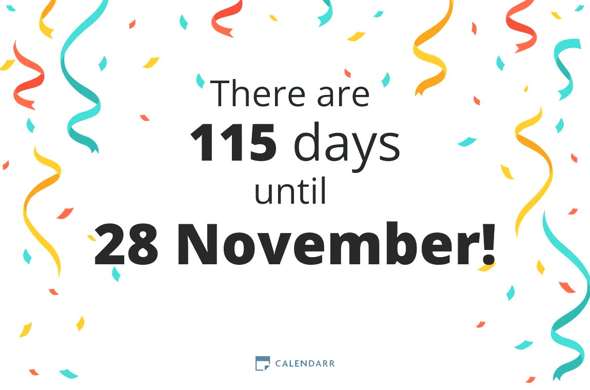 How many days until 28 November - Calendarr