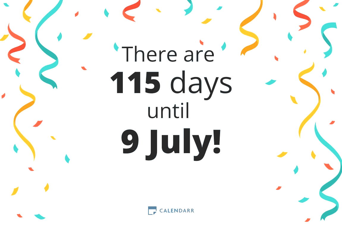 How many days until 9 July - Calendarr