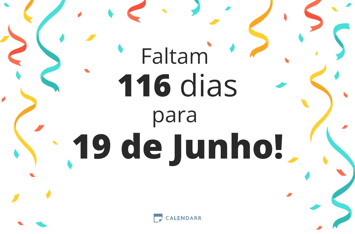 Descubra quantos dias faltam para 19 de Junho - Calendarr