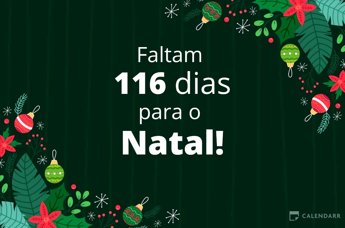 Descobre quantos dias faltam para o Natal - Calendarr