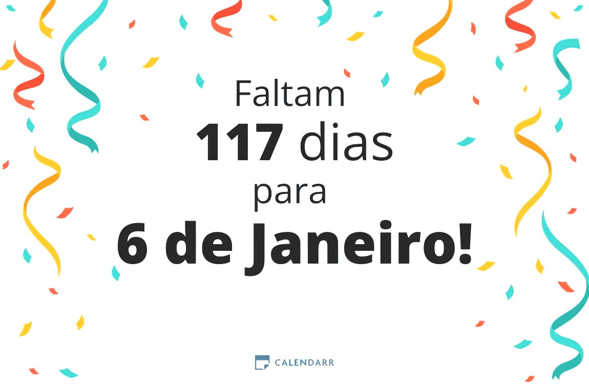 Descubra quantos dias faltam para 6 de Janeiro - Calendarr