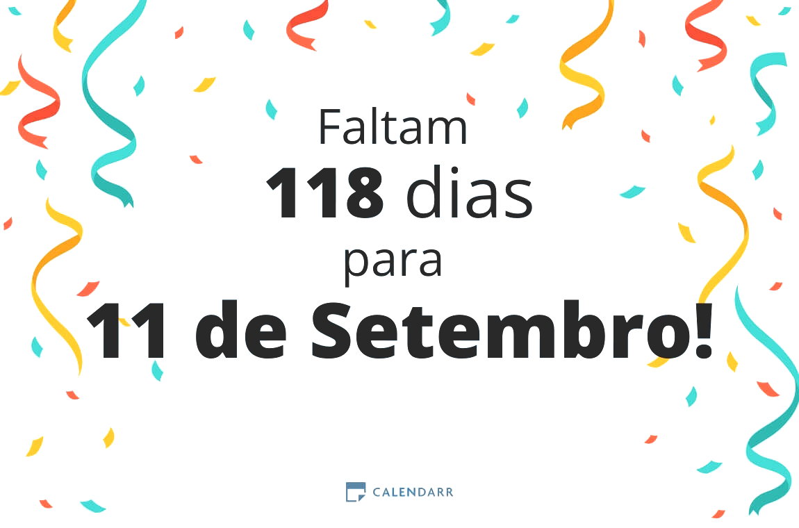 Descubra quantos dias faltam para 11 de Setembro - Calendarr