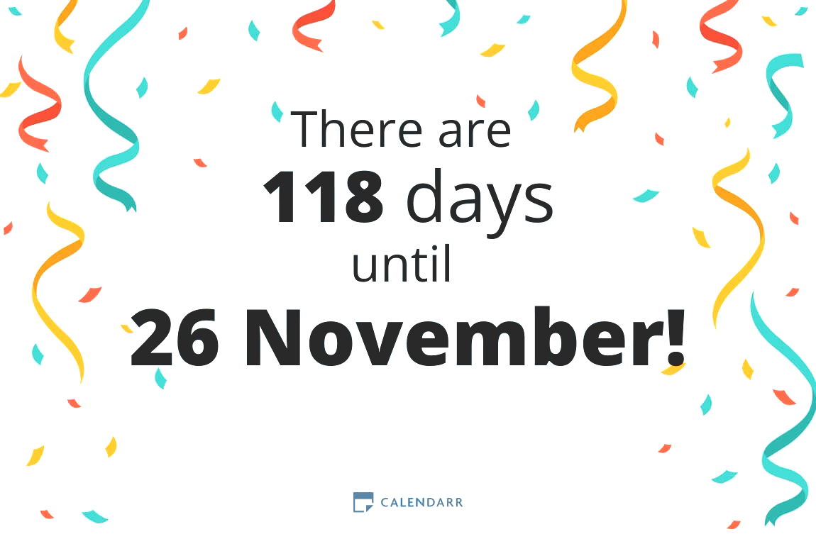 How many days until 26 November - Calendarr