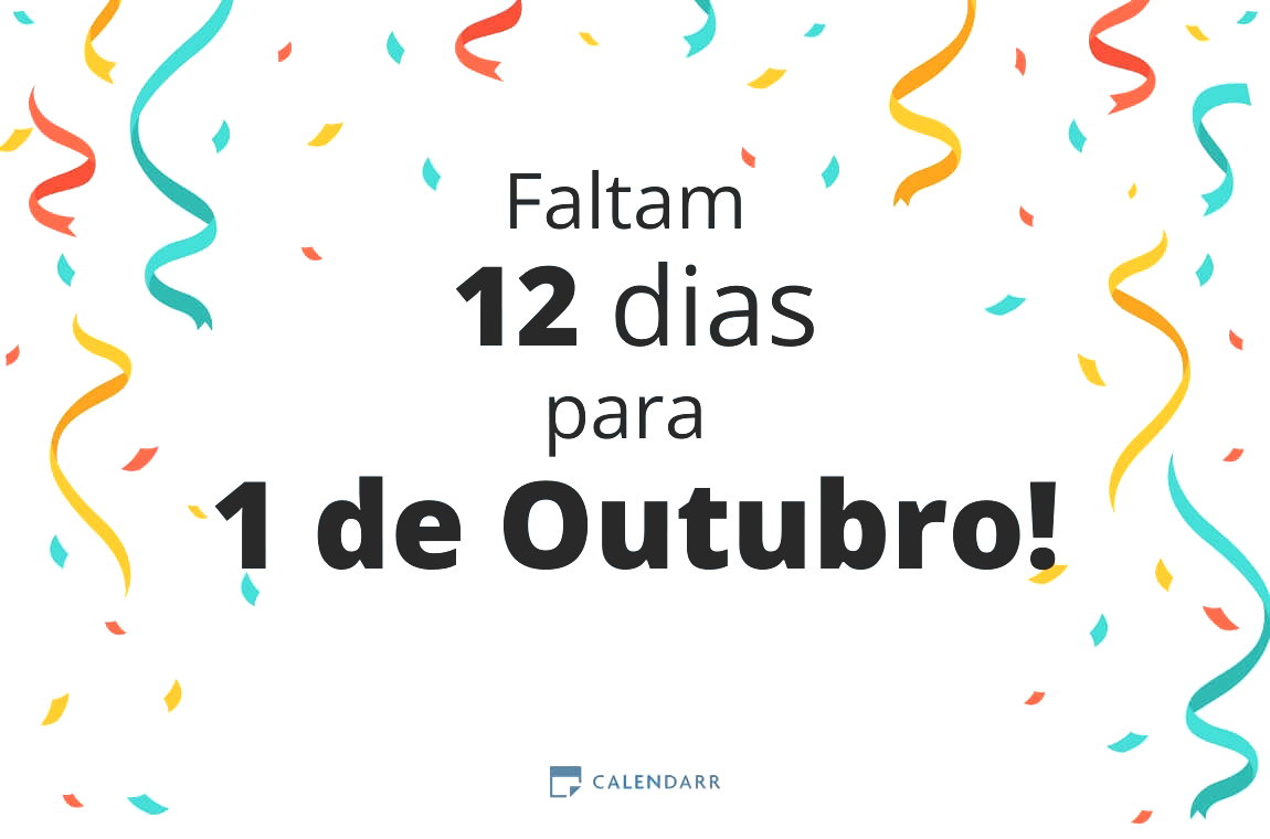 Descobre quantos dias faltam para 1 de Outubro - Calendarr
