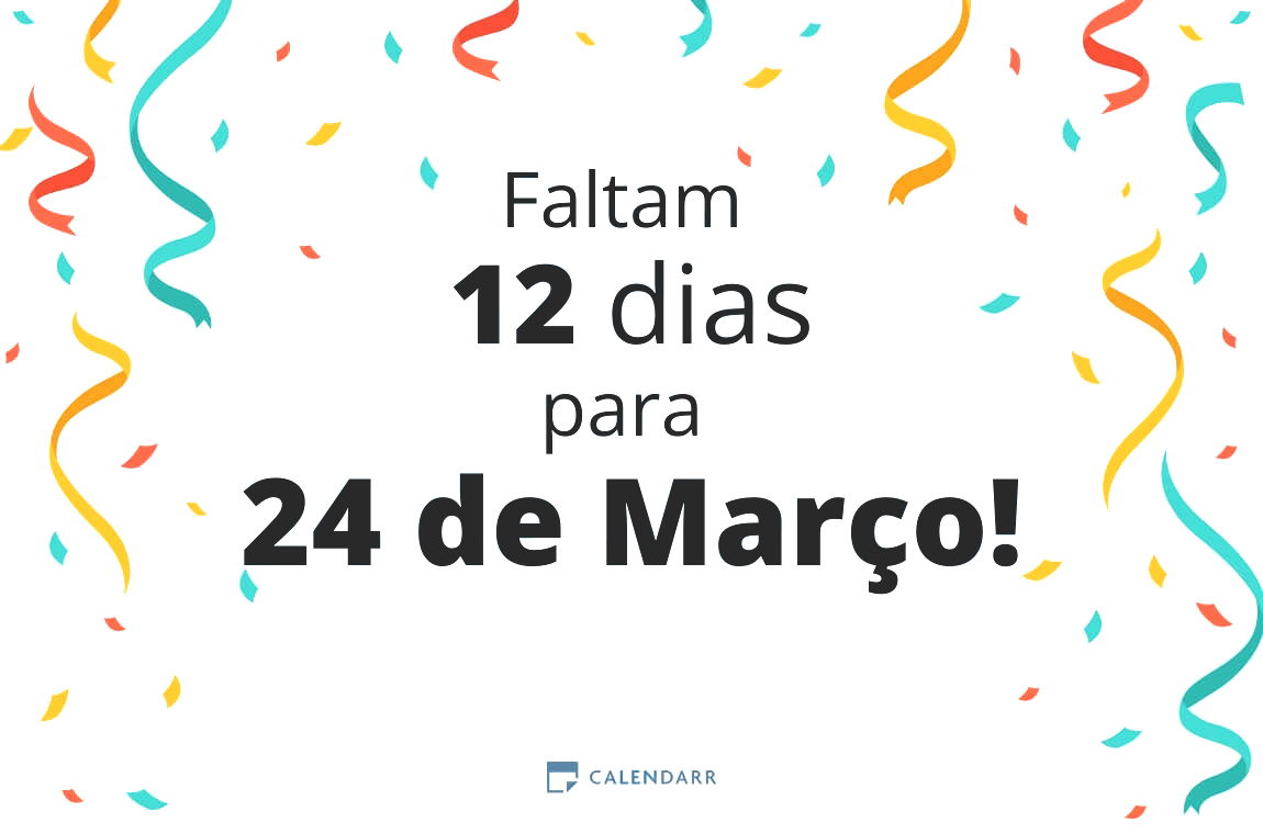 Descubra quantos dias faltam para 24 de Março - Calendarr