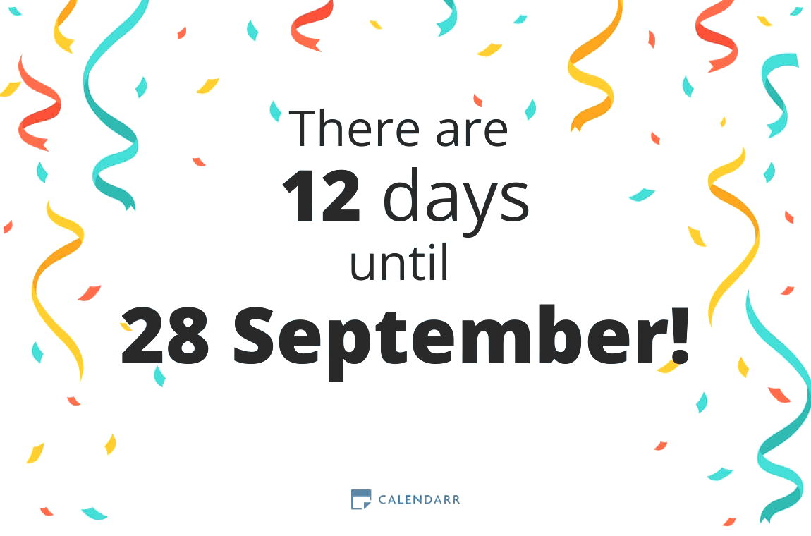 How many days until 28 September - Calendarr