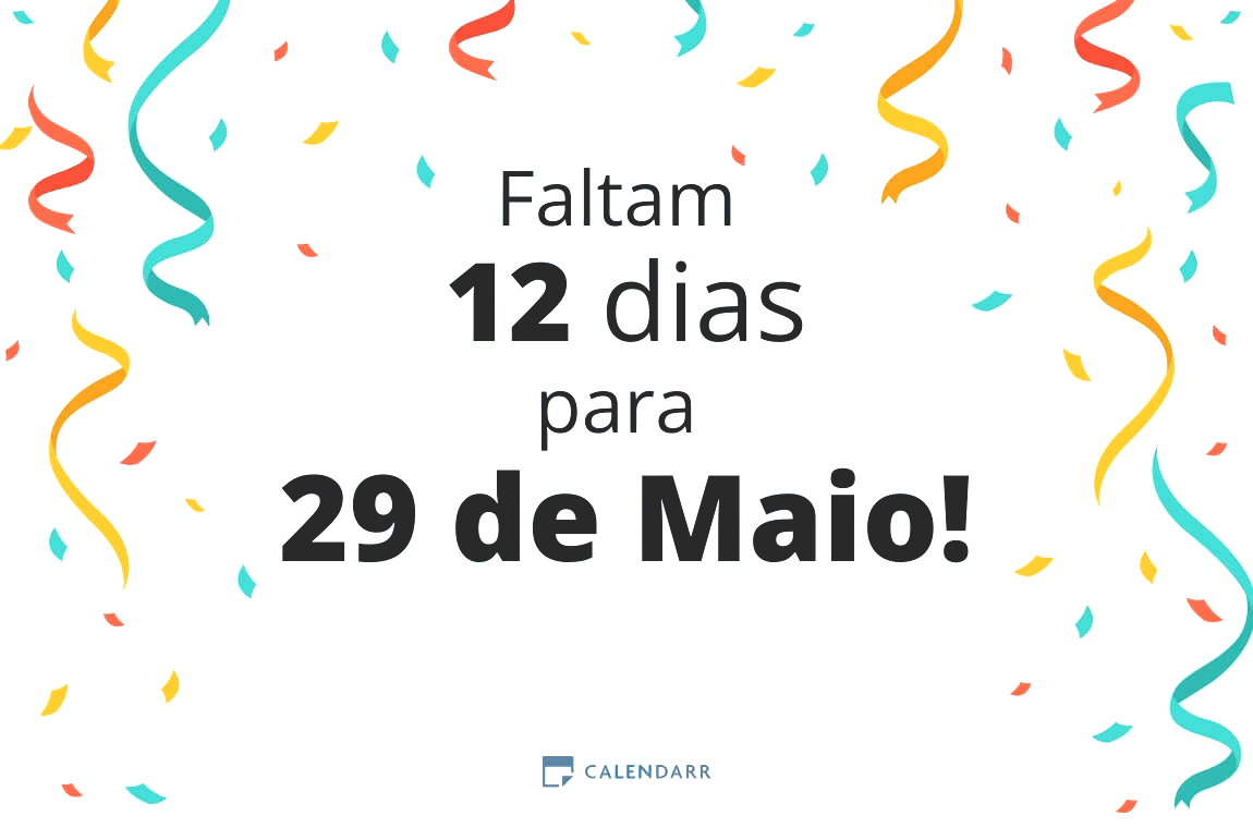 Descobre quantos dias faltam para 29 de Maio - Calendarr