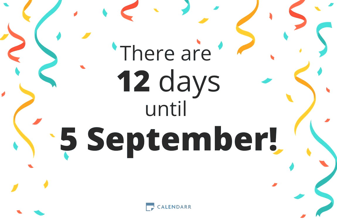 How many days until 5 September - Calendarr