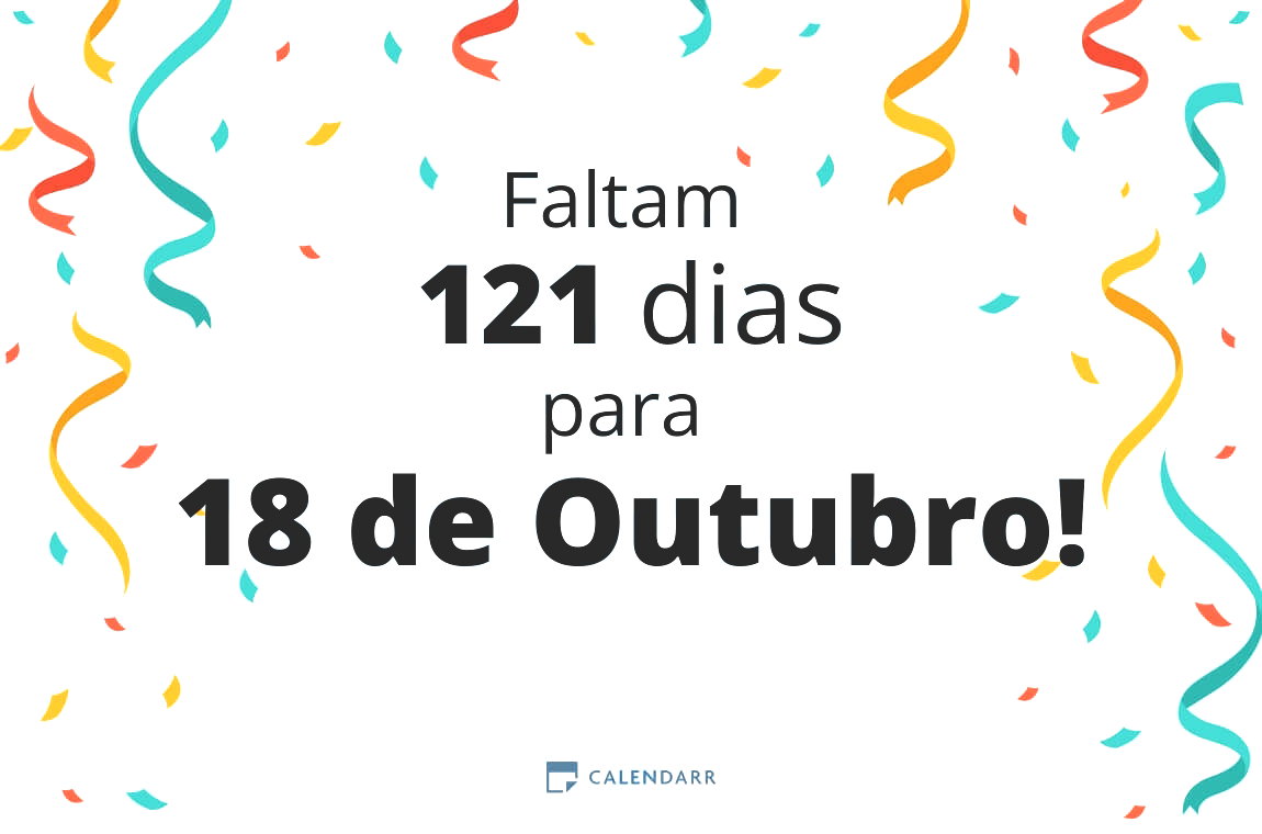 Descubra quantos dias faltam para 18 de Outubro - Calendarr