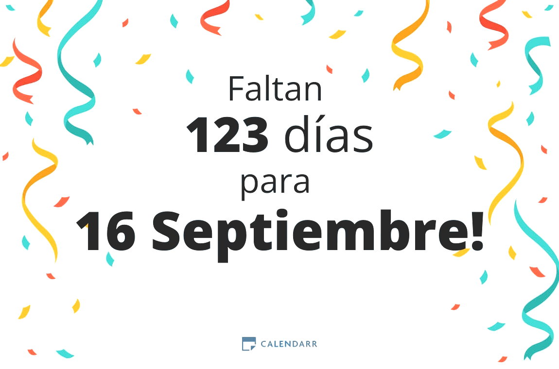 Descubre cuántos días faltan para 16 Septiembre - Calendarr