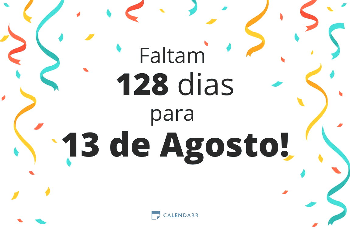 Descubra quantos dias faltam para 13 de Agosto - Calendarr