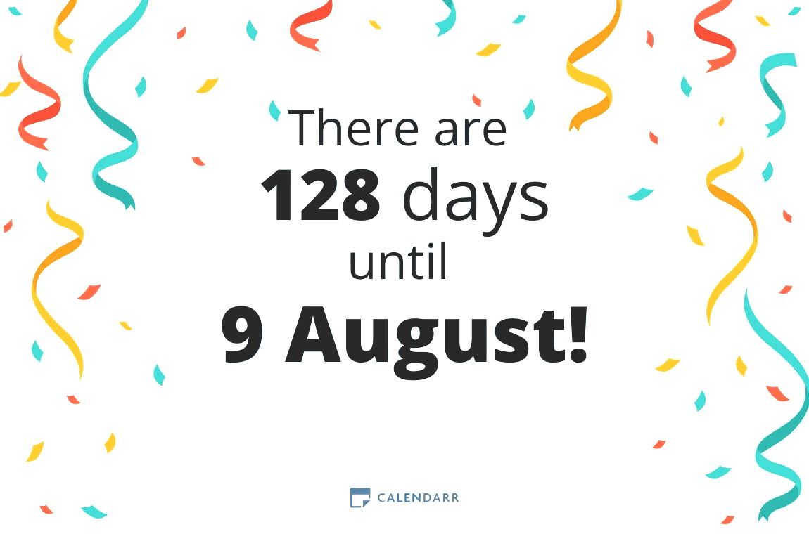 How many days until 9 August - Calendarr