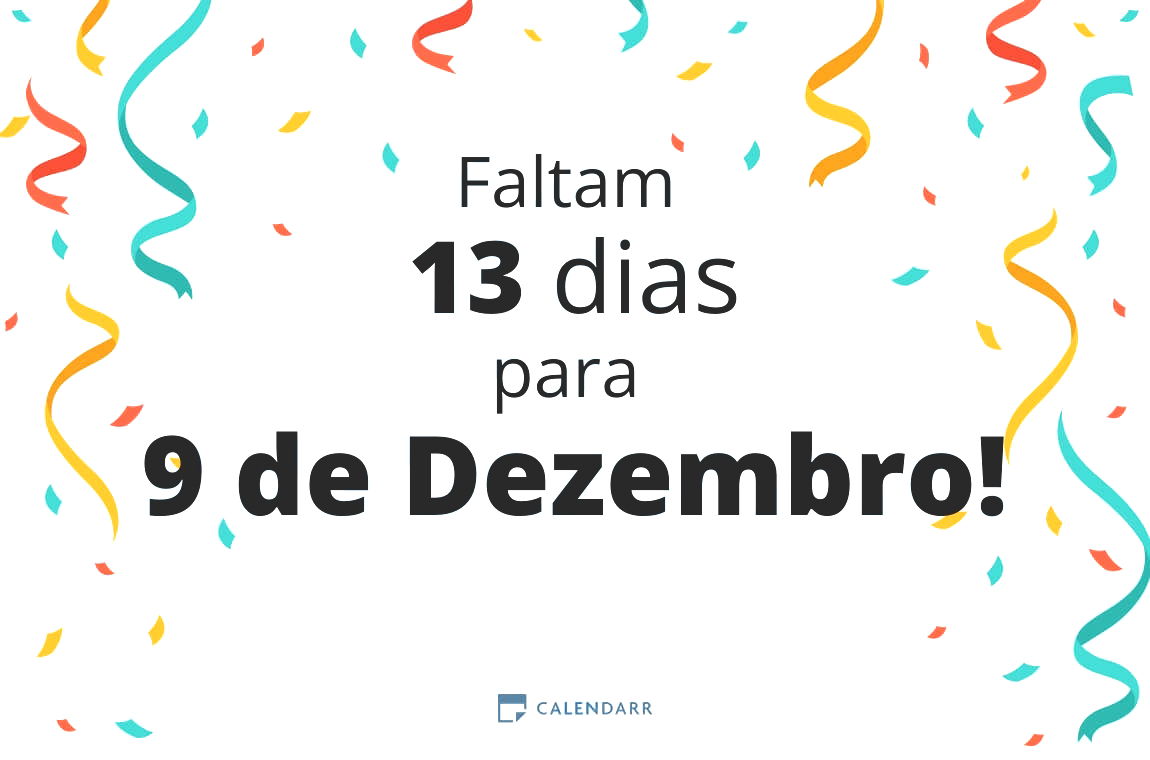 Descobre quantos dias faltam para 9 de Dezembro - Calendarr