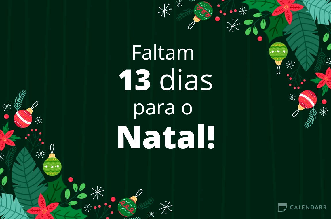 Descobre quantos dias faltam para  o Natal - Calendarr