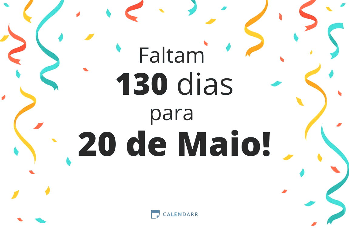 Descubra quantos dias faltam para 20 de Maio - Calendarr