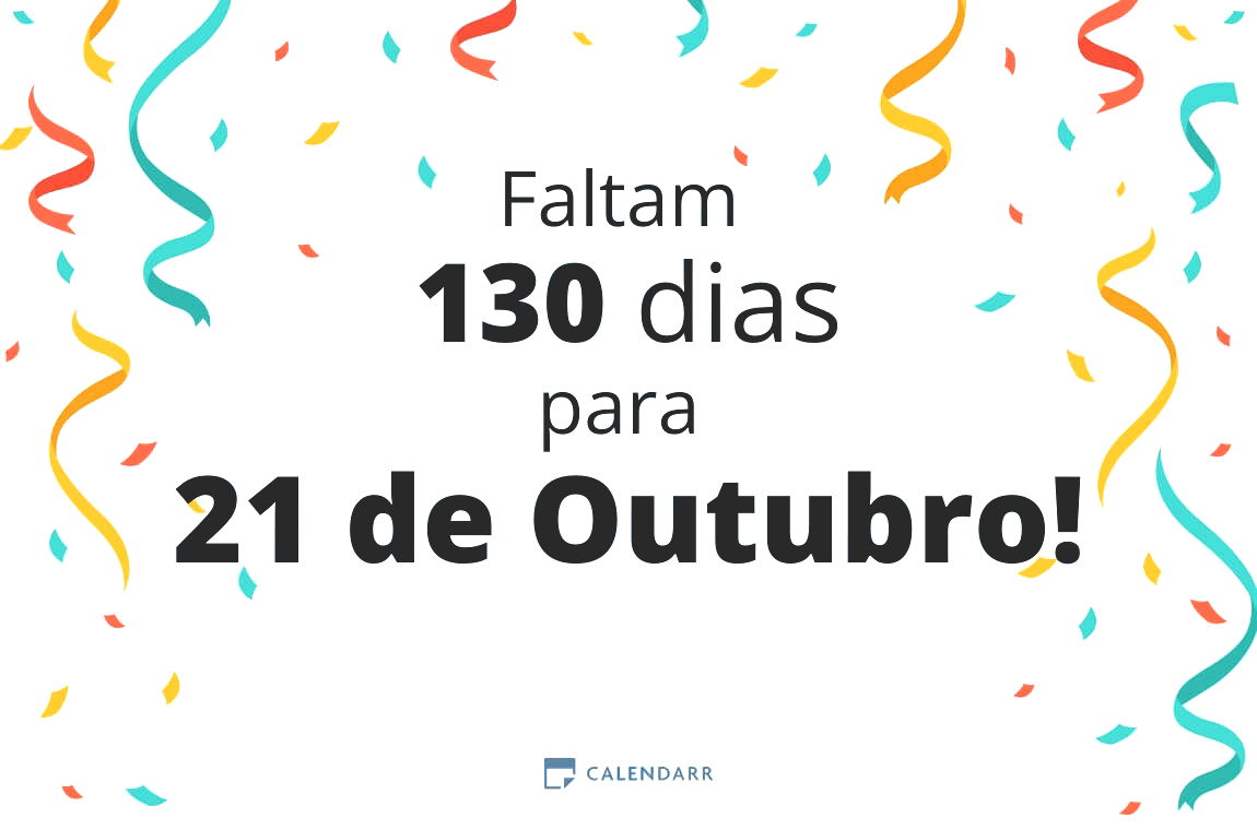 Descubra quantos dias faltam para 21 de Outubro - Calendarr