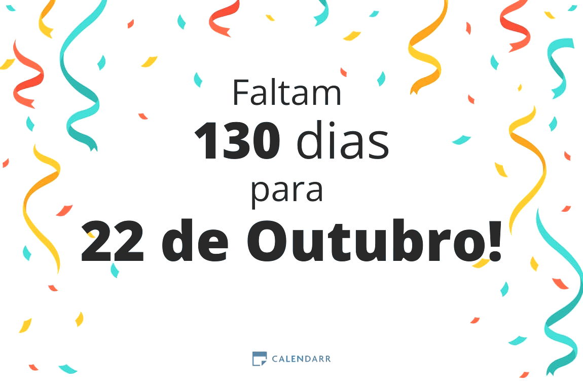 Descubra quantos dias faltam para 22 de Outubro - Calendarr
