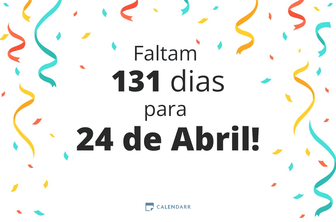 Descobre quantos dias faltam para 24 de Abril - Calendarr