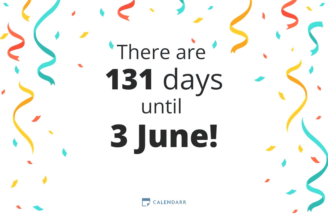 How many days until 3 June - Calendarr