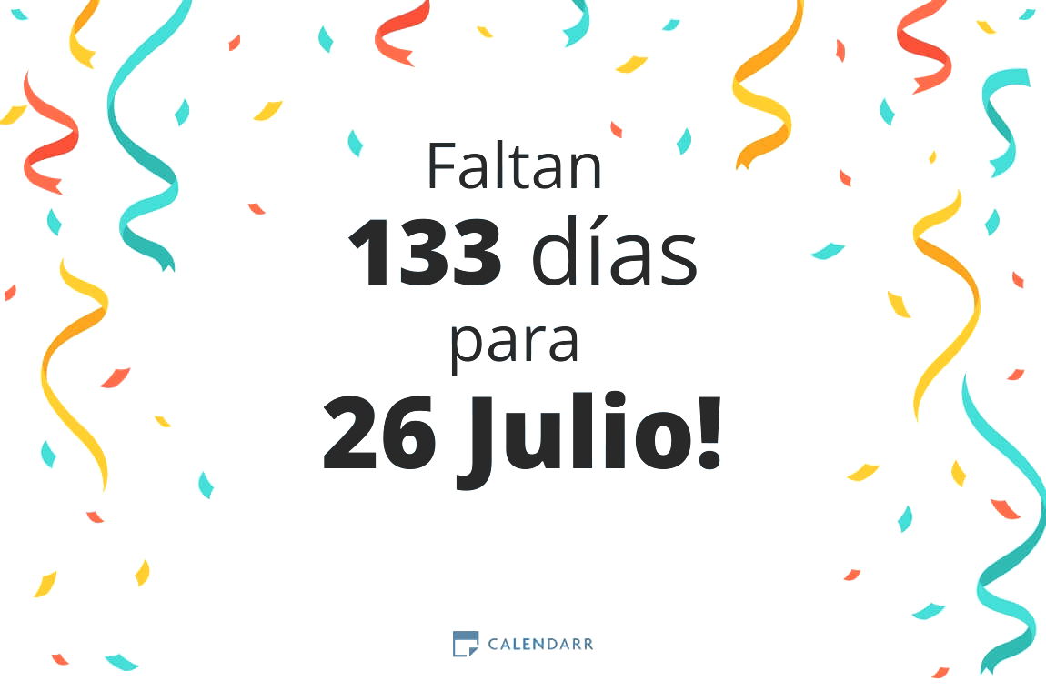 Descubre cuántos días faltan para 26 Julio - Calendarr