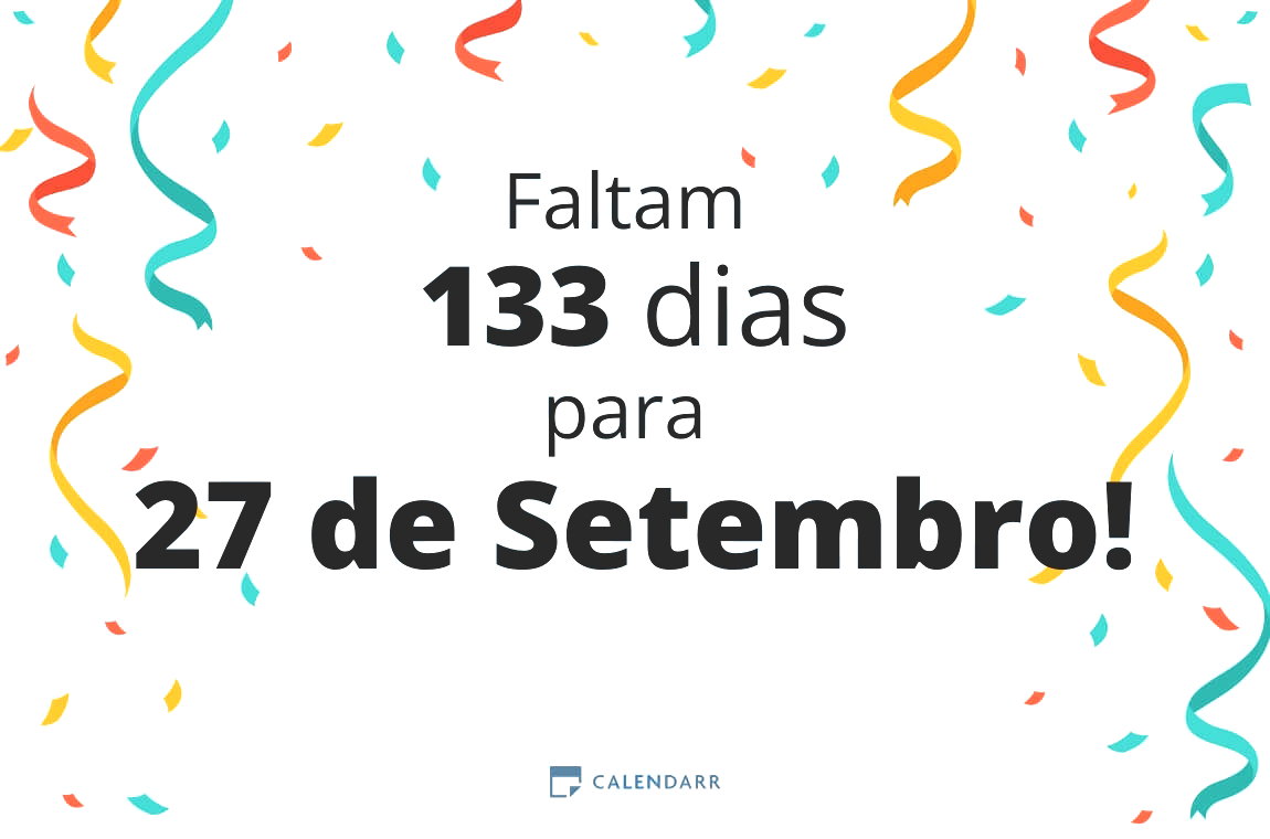 Descobre quantos dias faltam para 27 de Setembro - Calendarr