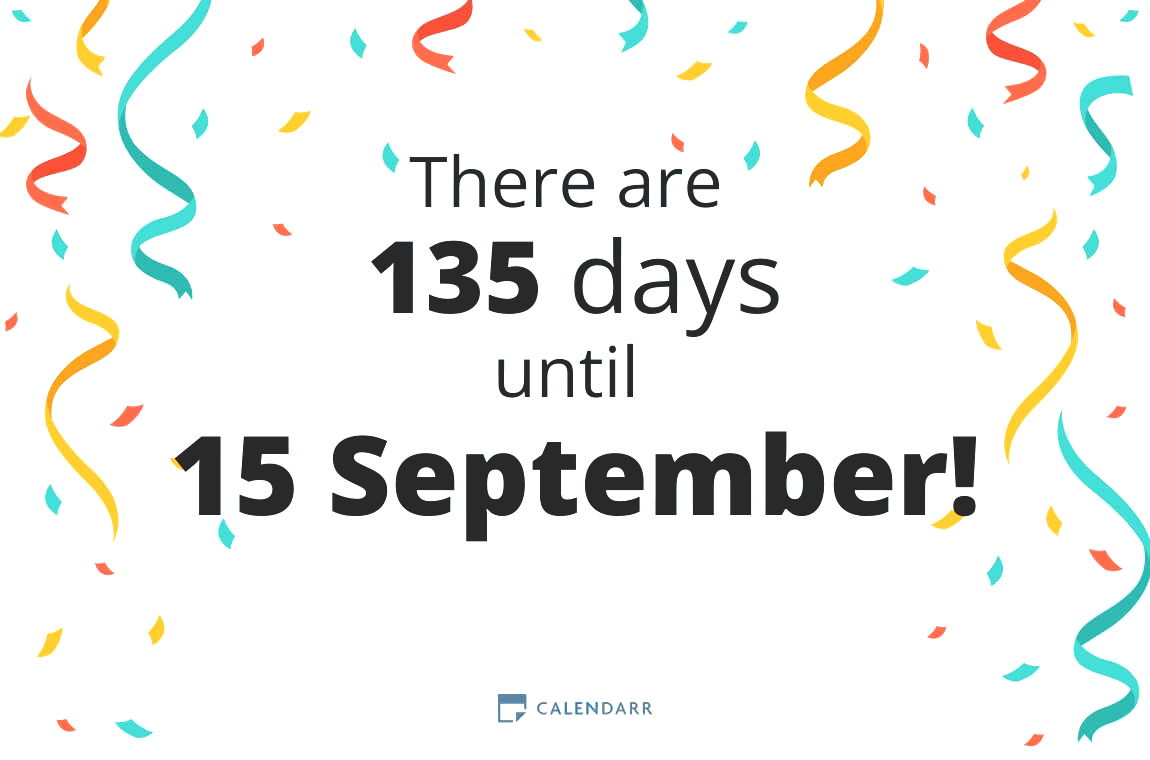 How many days until 15 September - Calendarr