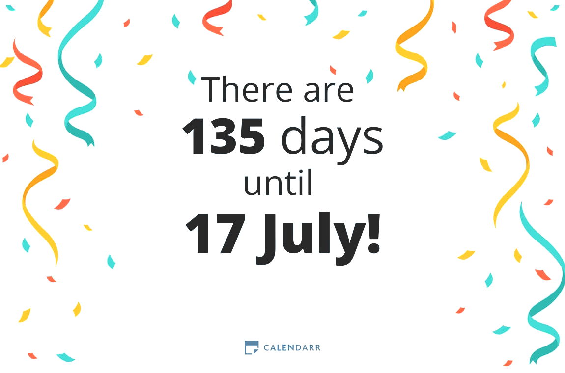 How many days until 17 July - Calendarr