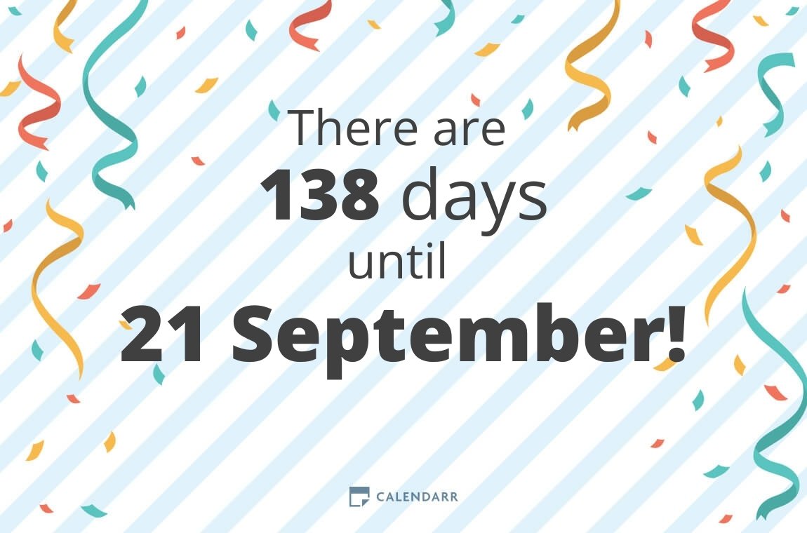 How many days until 21 September - Calendarr