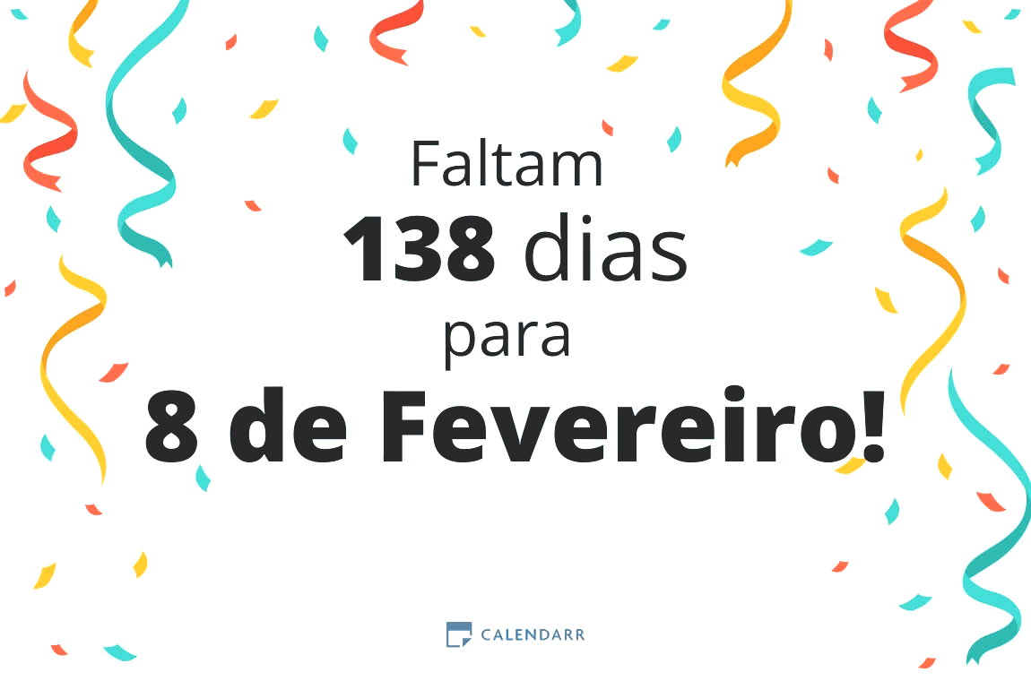 Descubra quantos dias faltam para 8 de Fevereiro - Calendarr