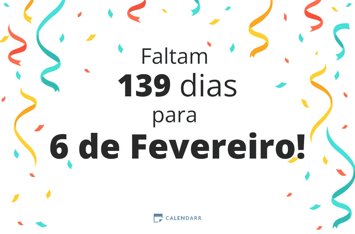 Descobre quantos dias faltam para 6 de Fevereiro - Calendarr