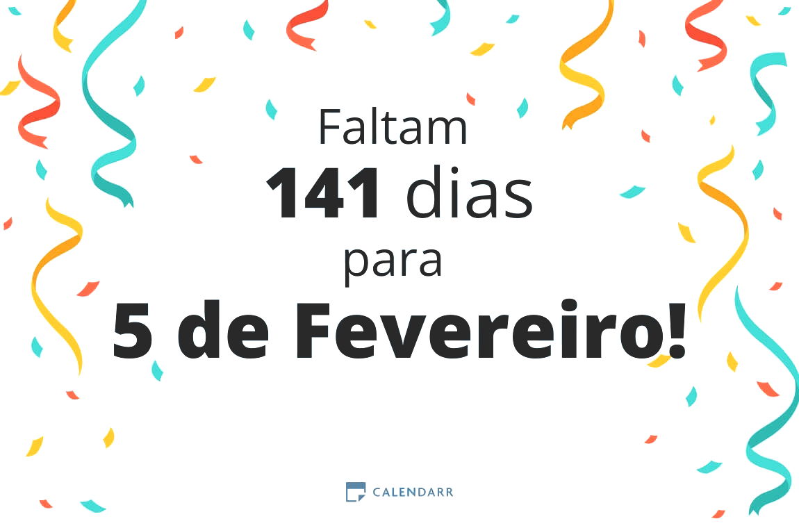 Descobre quantos dias faltam para 5 de Fevereiro - Calendarr