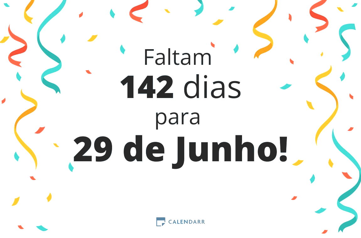 Descobre quantos dias faltam para 29 de Junho - Calendarr