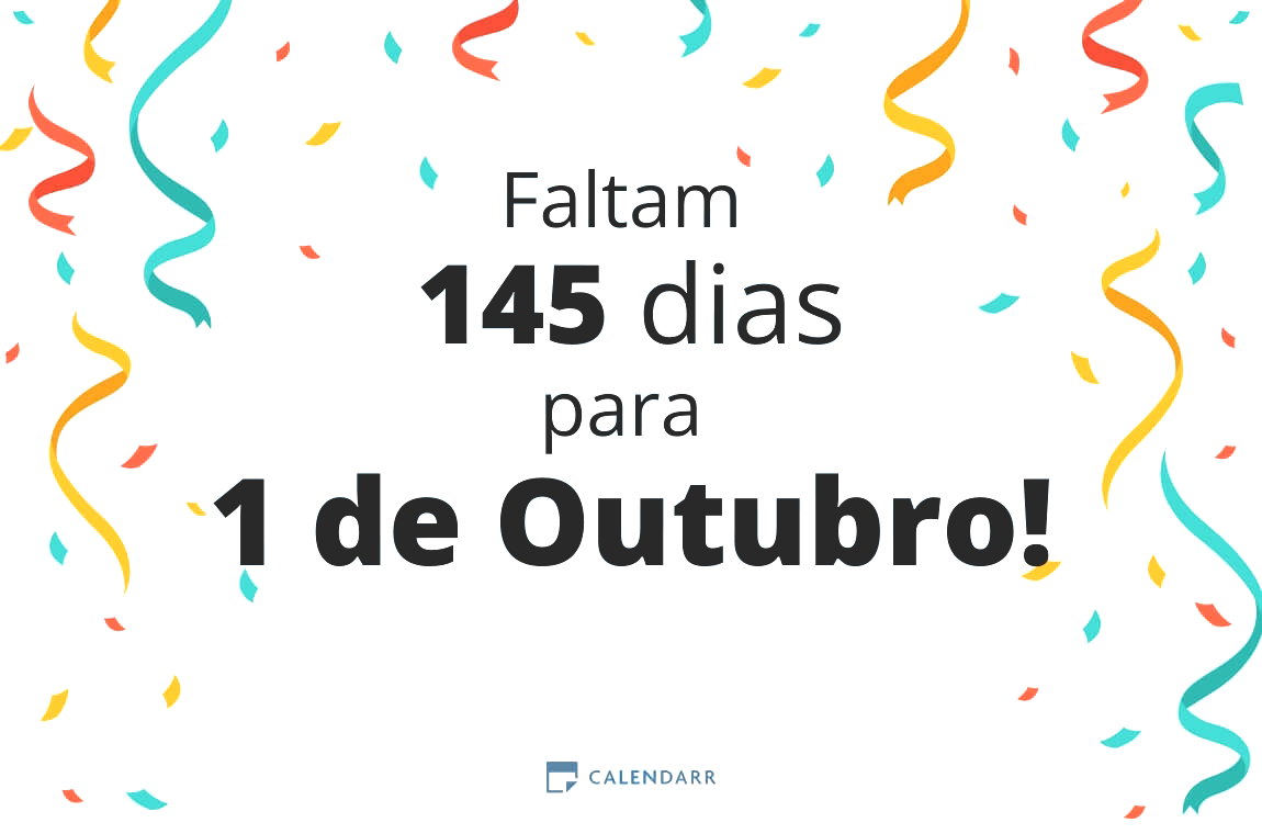 Descobre quantos dias faltam para 1 de Outubro - Calendarr