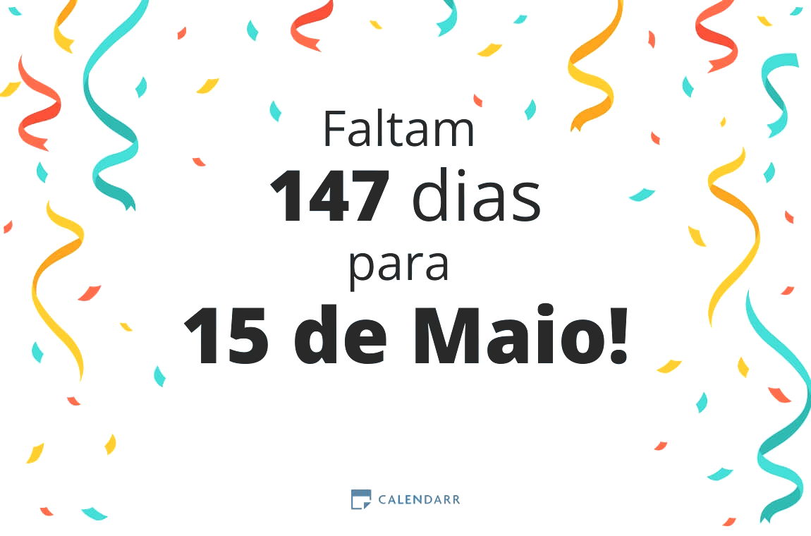 Descubra quantos dias faltam para 15 de Maio - Calendarr