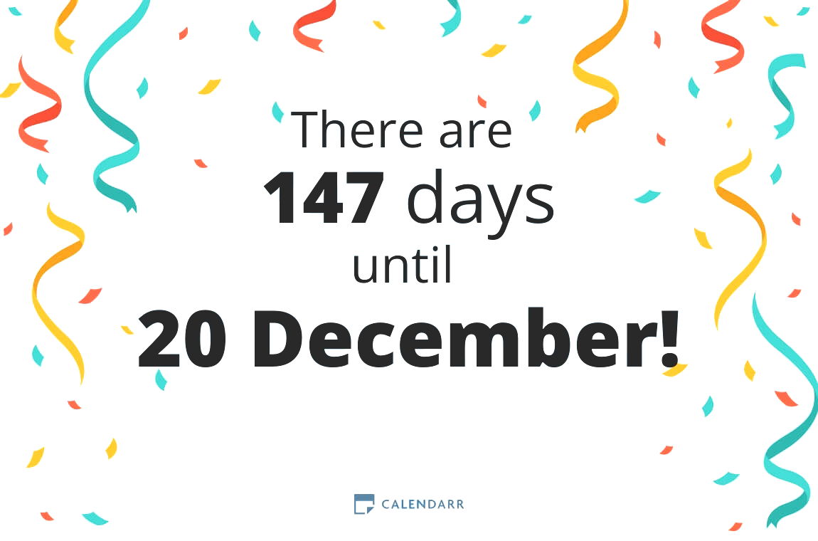 How many days until 20 December - Calendarr