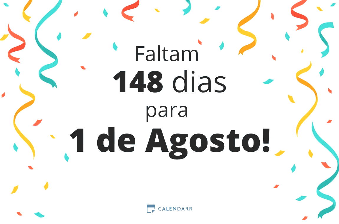 Descubra quantos dias faltam para 1 de Agosto - Calendarr