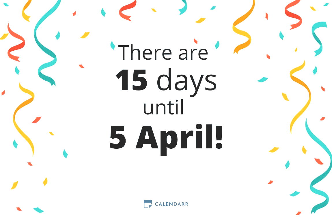 How many days until 5 April - Calendarr