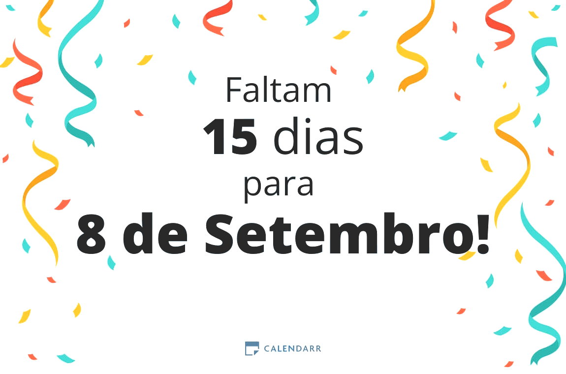 Descobre quantos dias faltam para 8 de Setembro - Calendarr