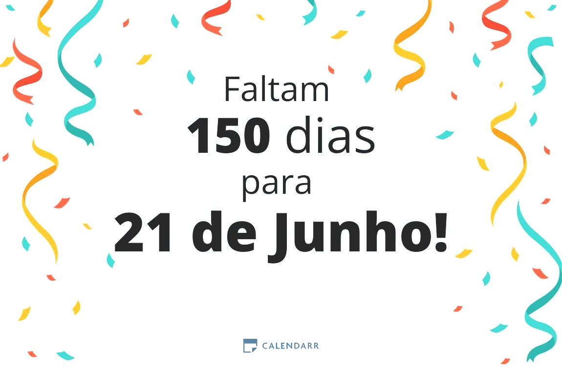 Descubra quantos dias faltam para 21 de Junho - Calendarr